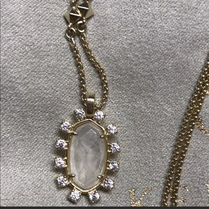 Gold and clear Stone Kendra Scott Necklace